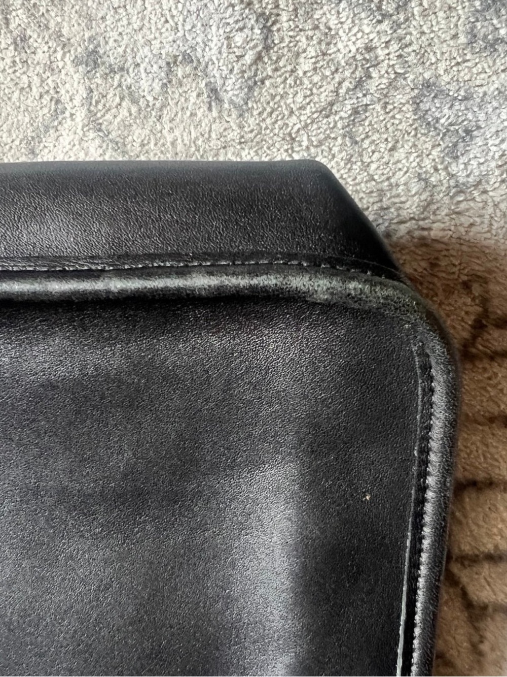 Vintage Coach 9073 Black Leather Shoulder Bag Zip Top Hobo Bag - Picture 4 of 8